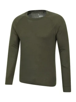 Mountain Warehouse Talus Mens Thermal Top & Joggers Set Green