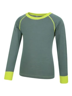 Hot Mountain Warehouse Merino II Round Neck Baselayer Top Green