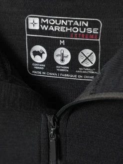 Hot Mountain Warehouse Grey Mens Merino II Long Sleeve Quarter Zip Thermal Top