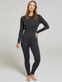 Mountain Warehouse Grey Talus Printed Womens Thermal Top^Women Thermals