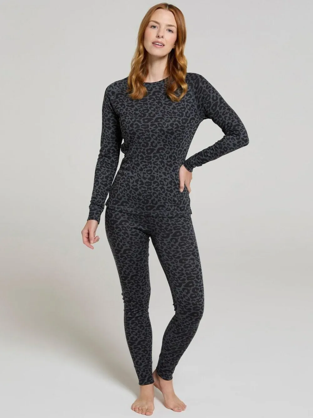 Mountain Warehouse Grey Talus Printed Womens Thermal Top^Women Thermals
