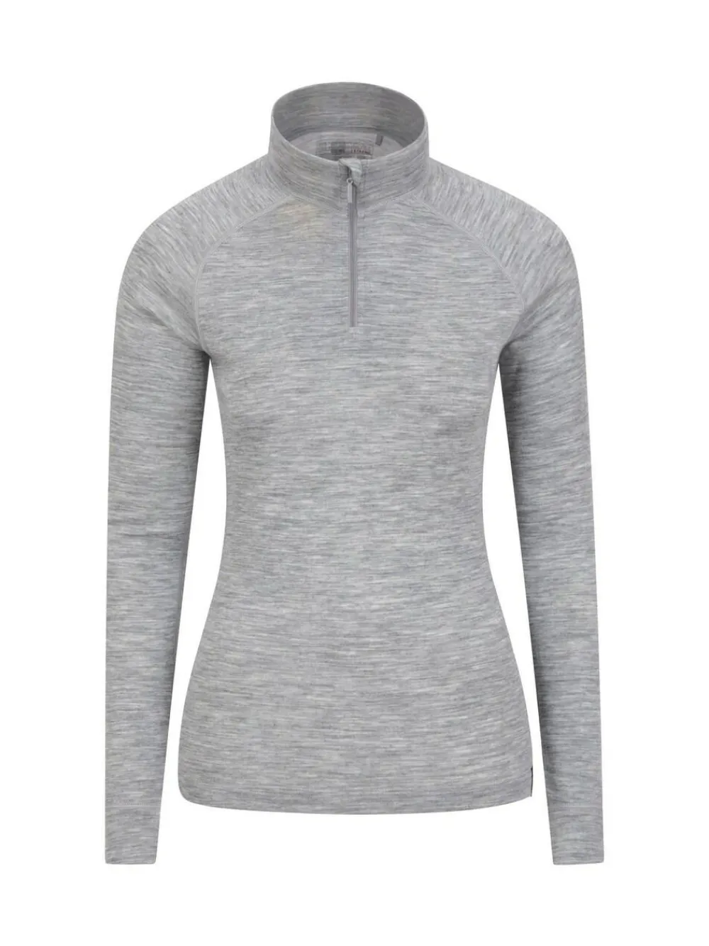 Mountain Warehouse Grey Womens Merino Zip Neck Thermal Top^Women Thermals