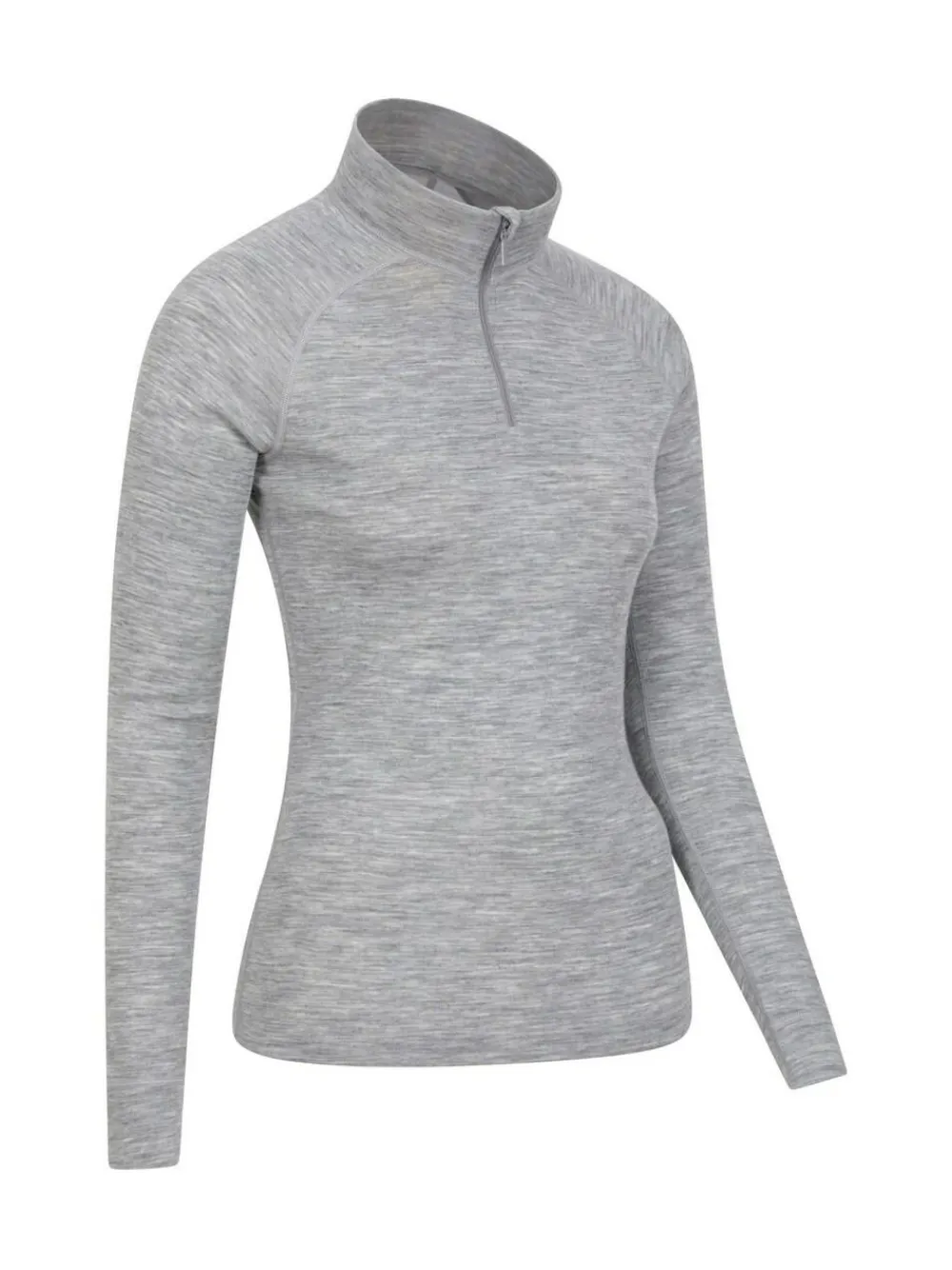 Mountain Warehouse Grey Womens Merino Zip Neck Thermal Top^Women Thermals