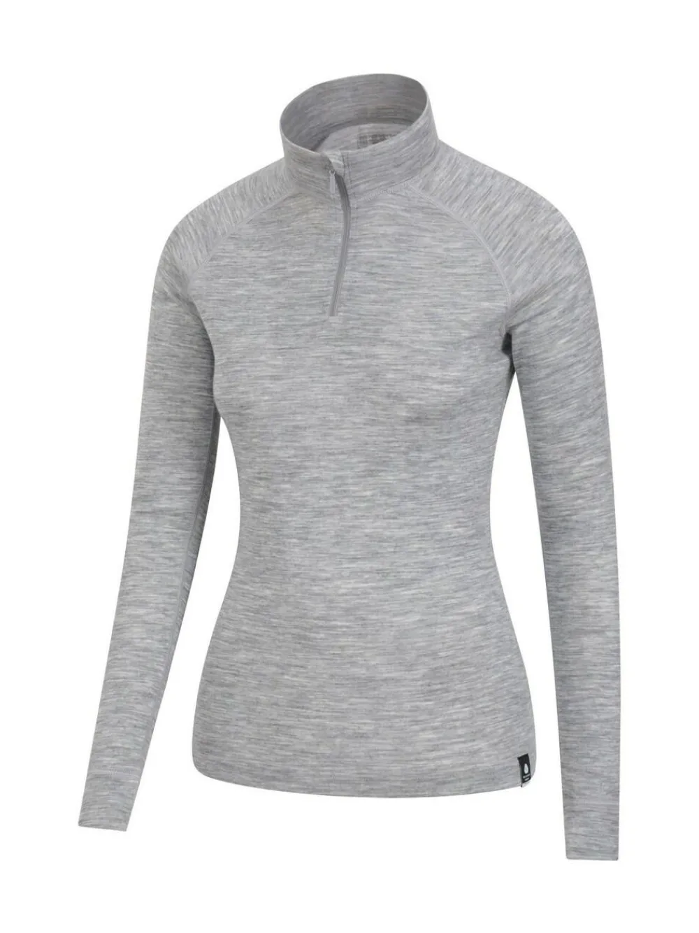 Mountain Warehouse Grey Womens Merino Zip Neck Thermal Top^Women Thermals