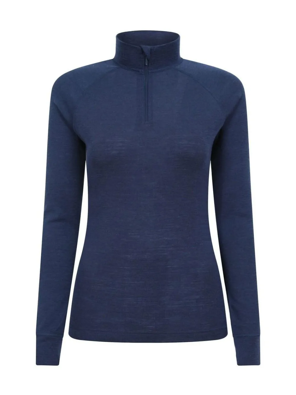 Mountain Warehouse Navy Womens Merino Zip Neck Thermal Top