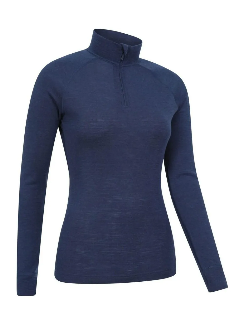 Mountain Warehouse Navy Womens Merino Zip Neck Thermal Top
