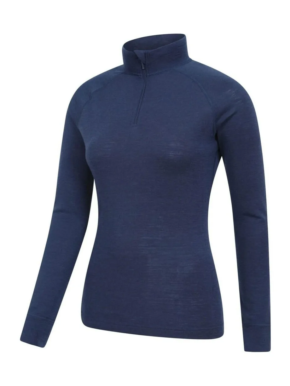 Mountain Warehouse Navy Womens Merino Zip Neck Thermal Top