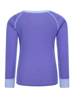Hot Mountain Warehouse Merino II Round Neck Baselayer Top Purple