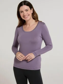 Discount Mountain Warehouse Keep The Heat Quick Drying Thermal Top Purple