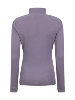Mountain Warehouse Purple Womens Merino Zip Neck Thermal Top^Women Thermals