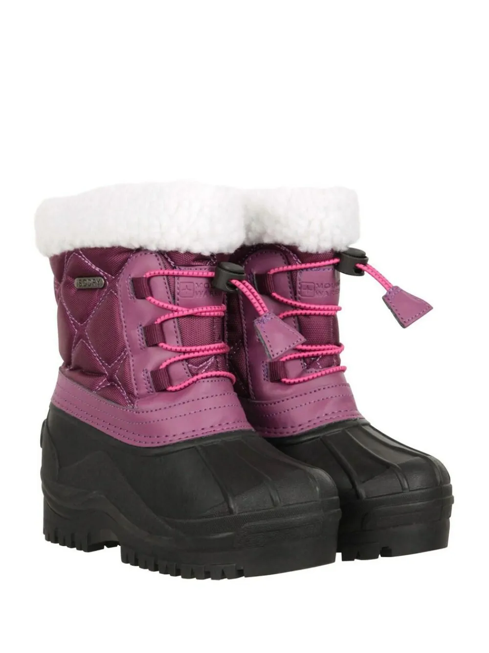 Online Mountain Warehouse Arctic Junior Waterproof Fleece Lined Adaptive Snow Boots Purple
