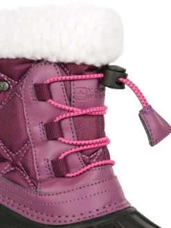Online Mountain Warehouse Arctic Junior Waterproof Fleece Lined Adaptive Snow Boots Purple