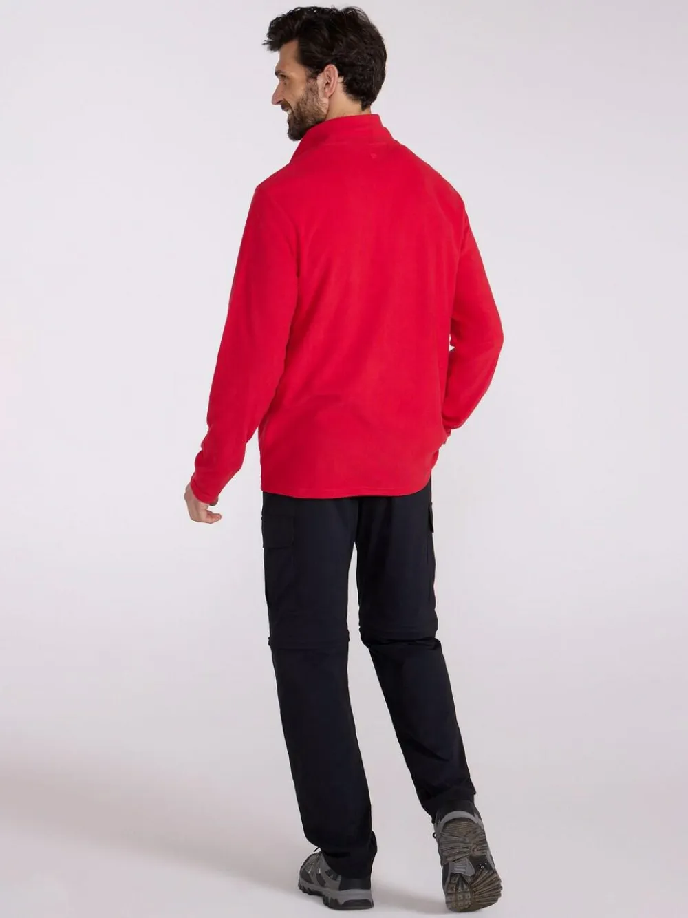 Discount Mountain Warehouse Red Camber II Half-Zip Quick Drying Fleece
