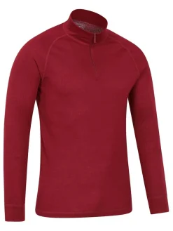 Mountain Warehouse Red Talus Long Sleeved Zip Neck Top^ Thermals