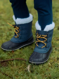 New Muddy Puddles Blue Kids Snowboots Fleece Lined
