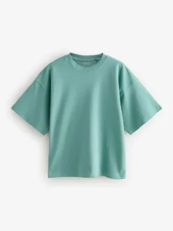 Next Multi 100% Cotton Boxy Short Sleeve T-Shirts 5 Pack^Women Nightwear|Tops & T-Shirts