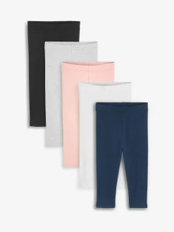 Best Next Multi 5 Pack Cotton Leggings (3mths-7yrs)