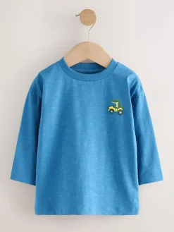 Next Multi Animals on Transport Long Sleeve T-Shirts 5 Pack (3mths-7yrs)^BOY Tops|Multipacks