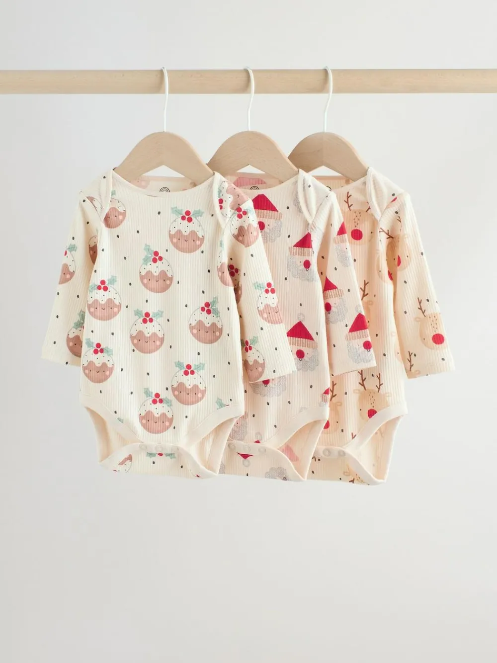 Next Multi Baby Christmas Bodysuits 3 Pack^BOY Vests|Vests