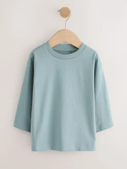 Next Multi Blue Long Sleeve T-Shirts 5 Pack (3mths-7yrs)^BOY Tops|Multipacks