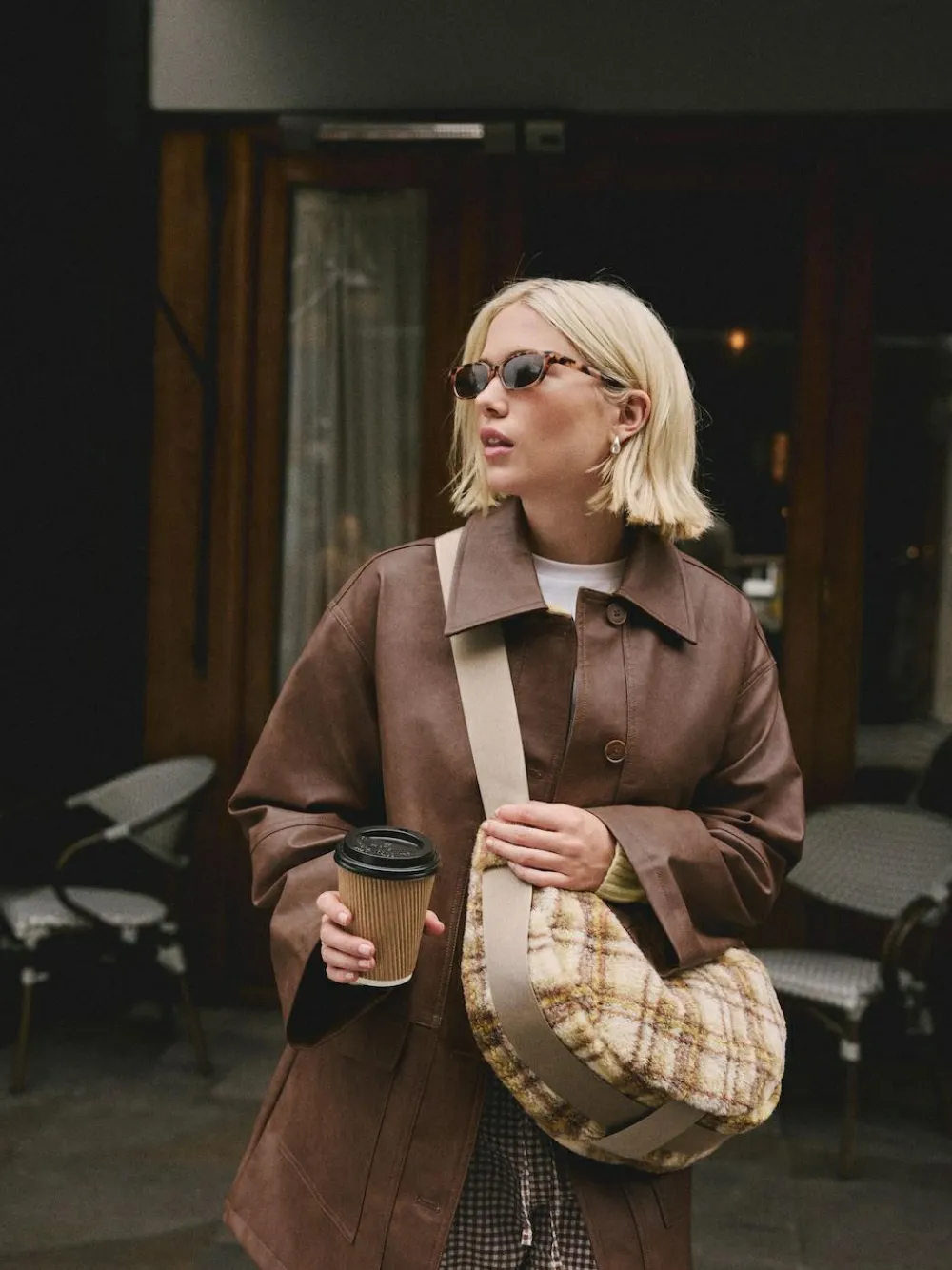 Next Multi Borg Sling Checkered Cross-Body Bag^Women Bags