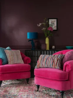 Outlet Next Multi Bright 40 x 59cm Cut Velvet Stripe Cushion