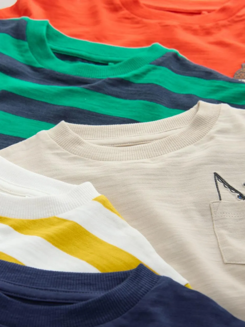 Next Multi Bright Animals Long Sleeve T-Shirts 5 Pack (3mths-7yrs)^BOY Tops|Tops