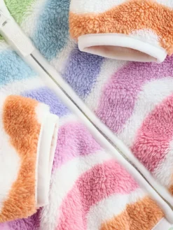 New Next Baby Fleece Hooded Zip Jacket (0mths-2yrs) Multi Bright