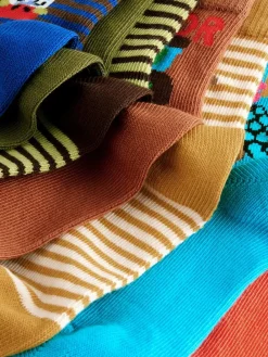 Next Multi Bright Characters Cotton Rich Socks 7 Pack