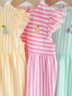 Hot Next 3 Pack Baby Rompers Multi Bright Colour Stripe