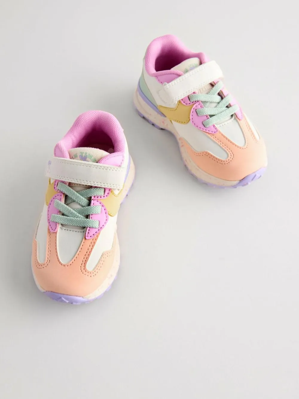 Online Next Elastic Lace Touch Fastening Trainers Multi Bright