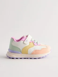 Online Next Elastic Lace Touch Fastening Trainers Multi Bright