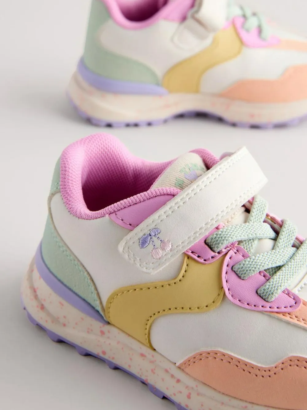 Online Next Elastic Lace Touch Fastening Trainers Multi Bright