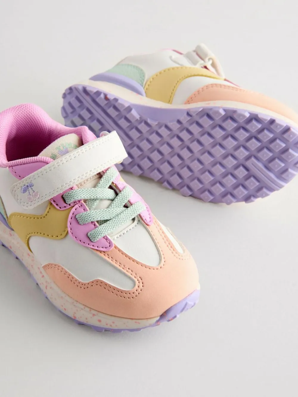 Online Next Elastic Lace Touch Fastening Trainers Multi Bright