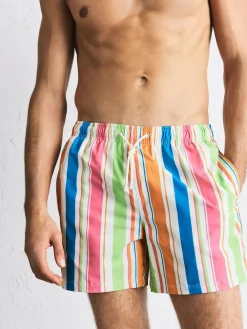 Next Multi Bright Multi-Coloured Stripe 5 Inch Swim Shorts