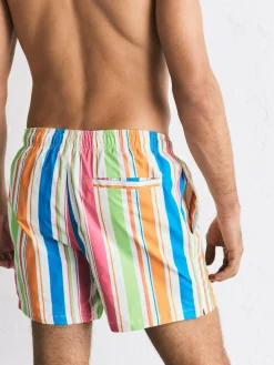 Next Multi Bright Multi-Coloured Stripe 5 Inch Swim Shorts