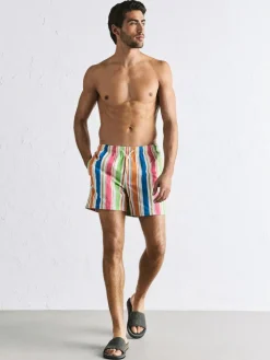 Next Multi Bright Multi-Coloured Stripe 5 Inch Swim Shorts