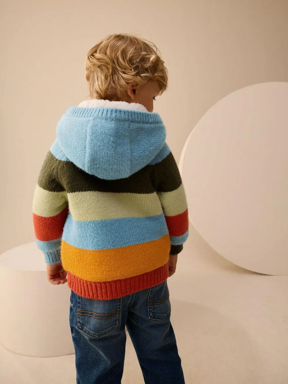 Next Multi Bright Stripe Character Cardigan (3mths-7yrs)^BOY Knitwear|Knitwear