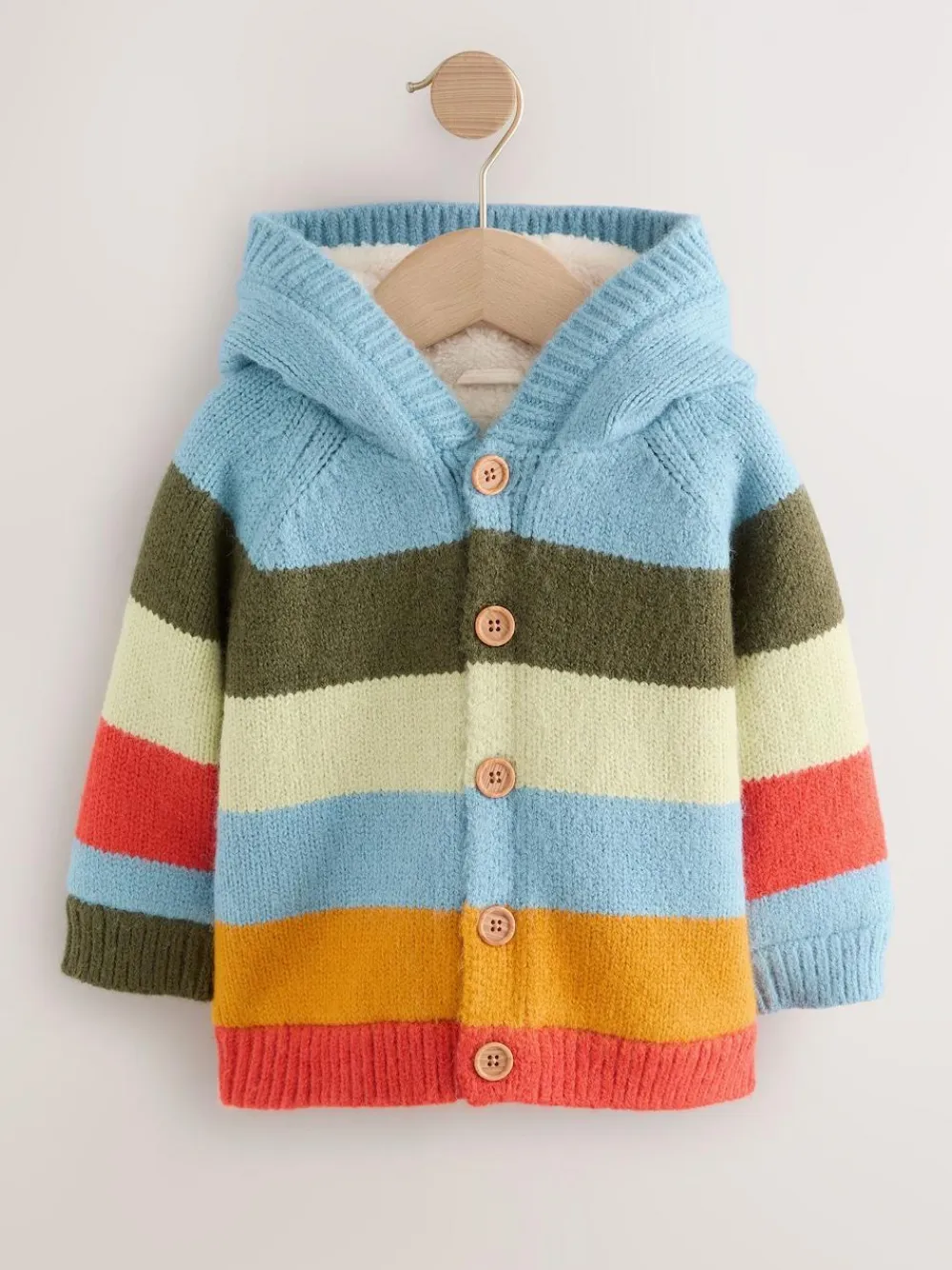 Next Multi Bright Stripe Character Cardigan (3mths-7yrs)^BOY Knitwear|Knitwear