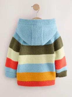 Next Multi Bright Stripe Character Cardigan (3mths-7yrs)^BOY Knitwear|Knitwear
