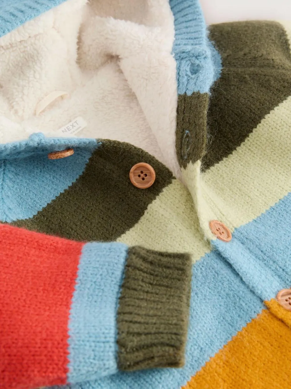 Next Multi Bright Stripe Character Cardigan (3mths-7yrs)^BOY Knitwear|Knitwear