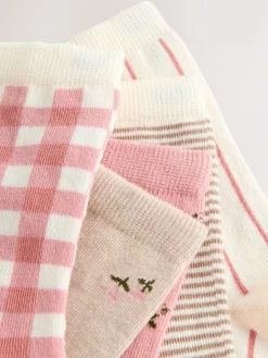 Next Multi Check Ankle Socks 5 Pack^Women Socks & Tights