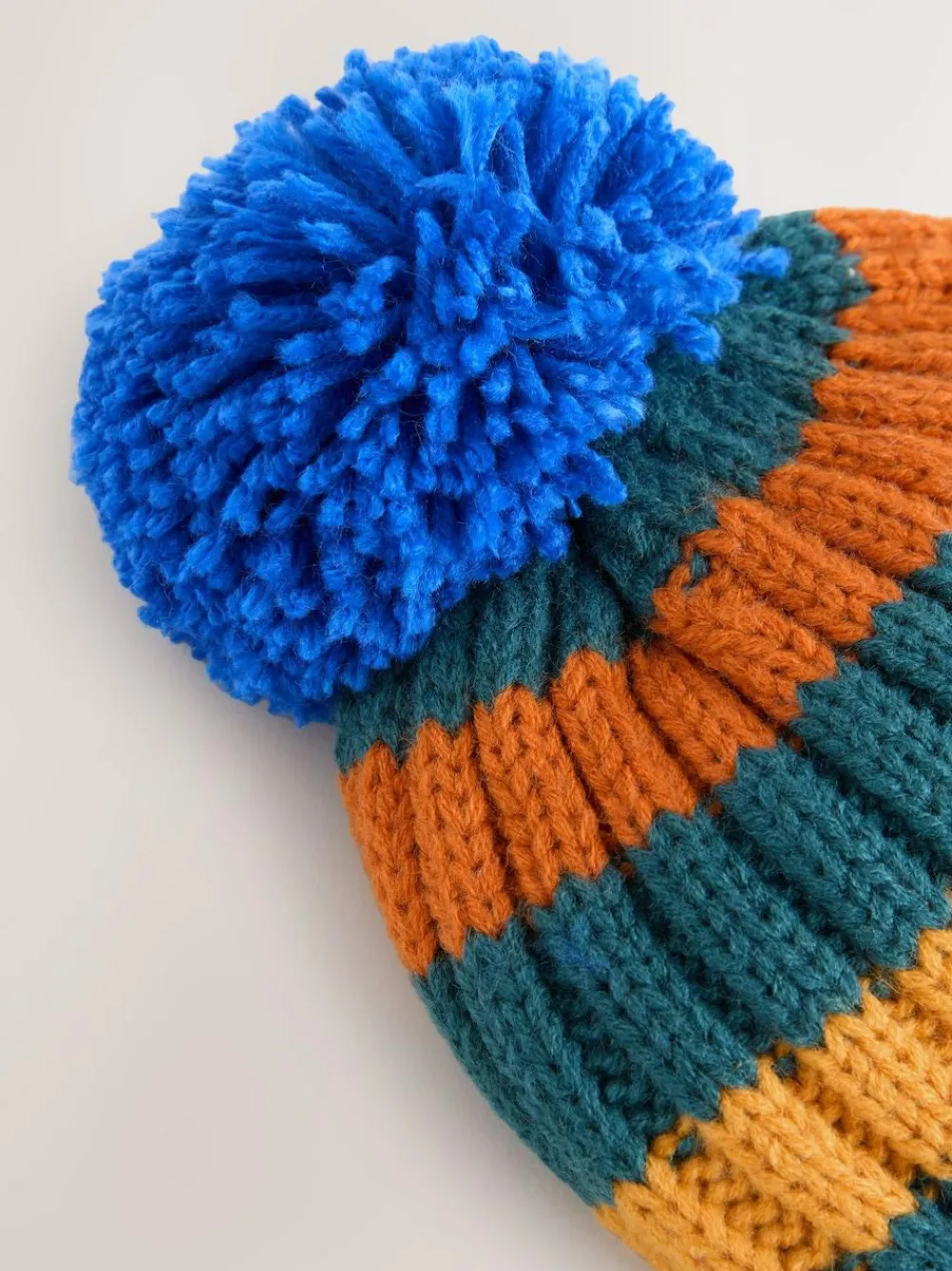 Online Next Multi Colour Embroidered Pom Beanie Hat & Mittens 2 Piece Set (3mths-10yrs)