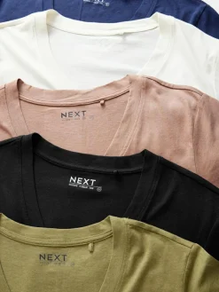 Next Multi Cotton Modal Slouch T-Shirt 5 Pack^Women Nightwear|Tops & T-Shirts