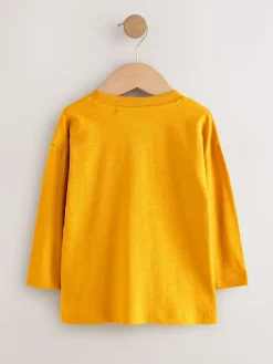 Next Multi Digger Long Sleeve Graphic Print T-Shirts 3 Pack (3mths-7yrs)