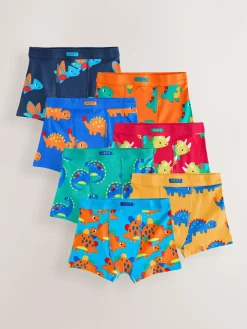 Next Multi Dinosaur Soft Waistband Trunks 7 Pack (1.5-10yrs)