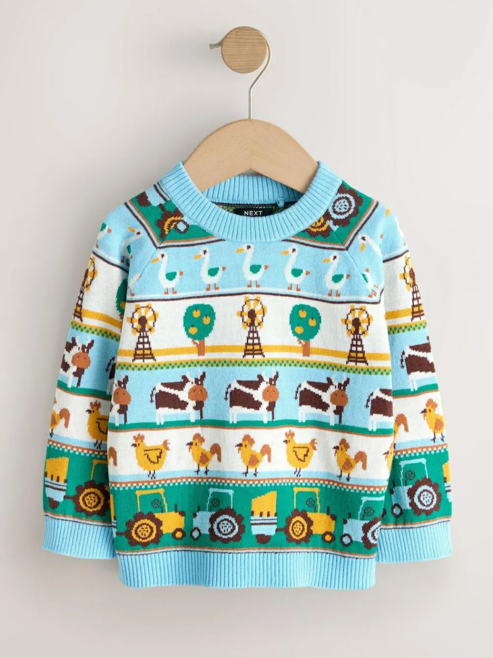 Best Next Multi Fairisle Pattern Character Knitted Crew Neck Jumper (3mths-7yrs)