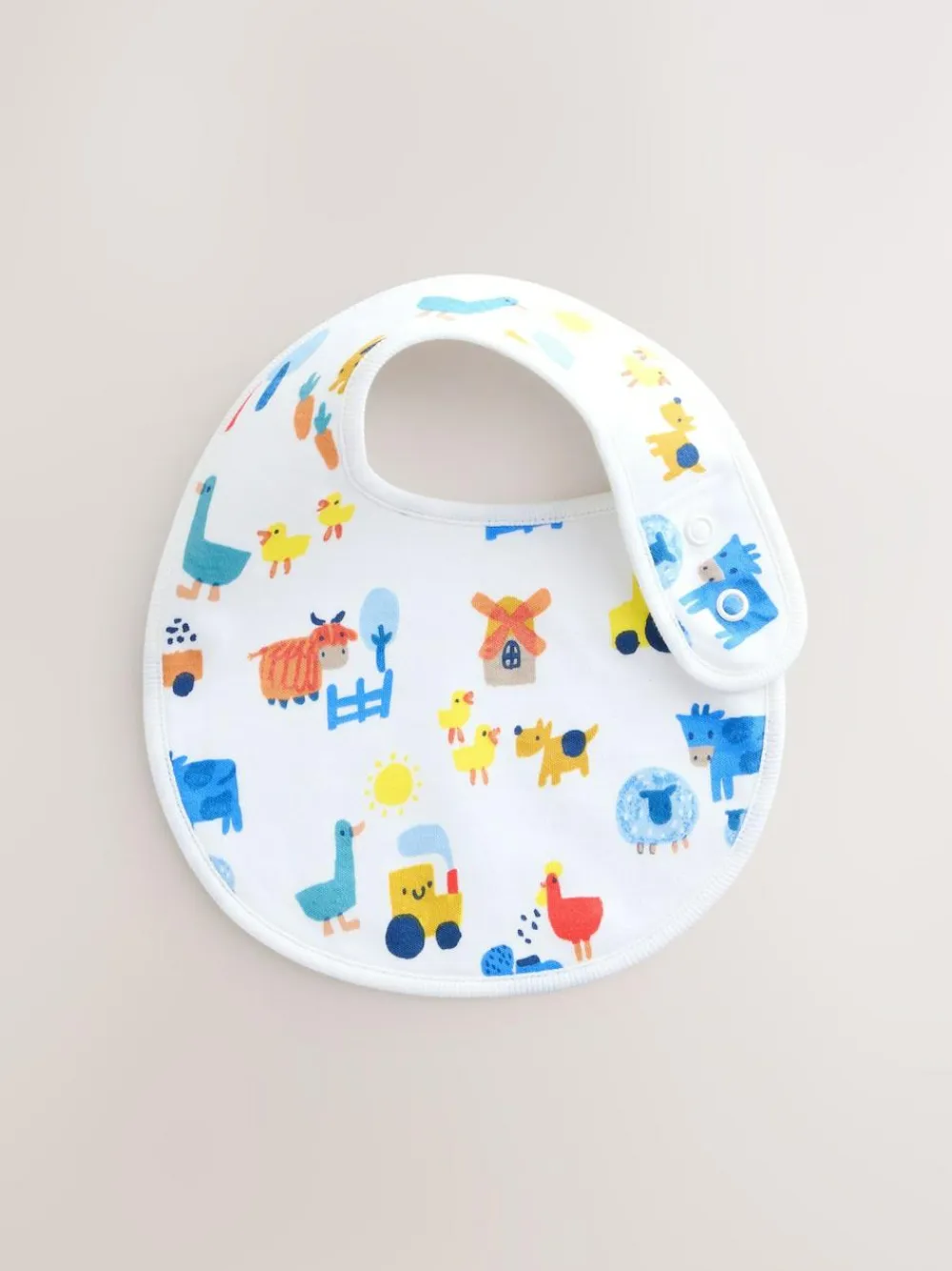 Online Next Multi Farm 5 Pack Baby Bibs