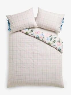 New Next Multi Floral Brushed 100% Cotton Duvet Cover and Pillowcase Set