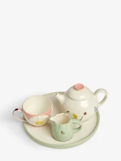 Outlet Next Multi Floral Print Wildlife Tea for One Teacup Teapot Milk Jug and Tray Set